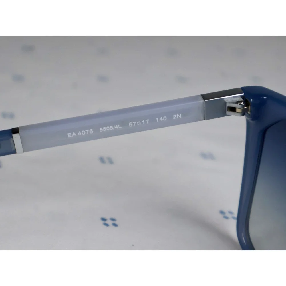 Emporio Armani EA 4075 5505/4L Blue Square Sunglasses Women 57-17-140